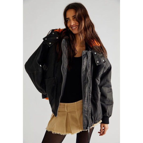 Free people moxy trapeze leather jacket - Picture 3 of 5